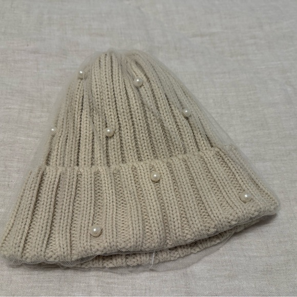 CA4LA Casilla Women's Daily Casual Girly Autumn Winter Simple Pearl Knit Hat - Picture 1 of 13